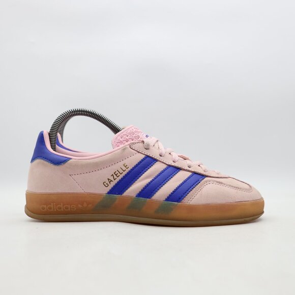 adidas Shoes - Adidas Gazelle Indoor Clear Pink Lucid Blue Shoe Women's Size 6 Sneakers JI1371